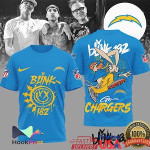 Blink 182 x Los Angeles Chargers Mashup Punk Rock NFL Fan T Shirt