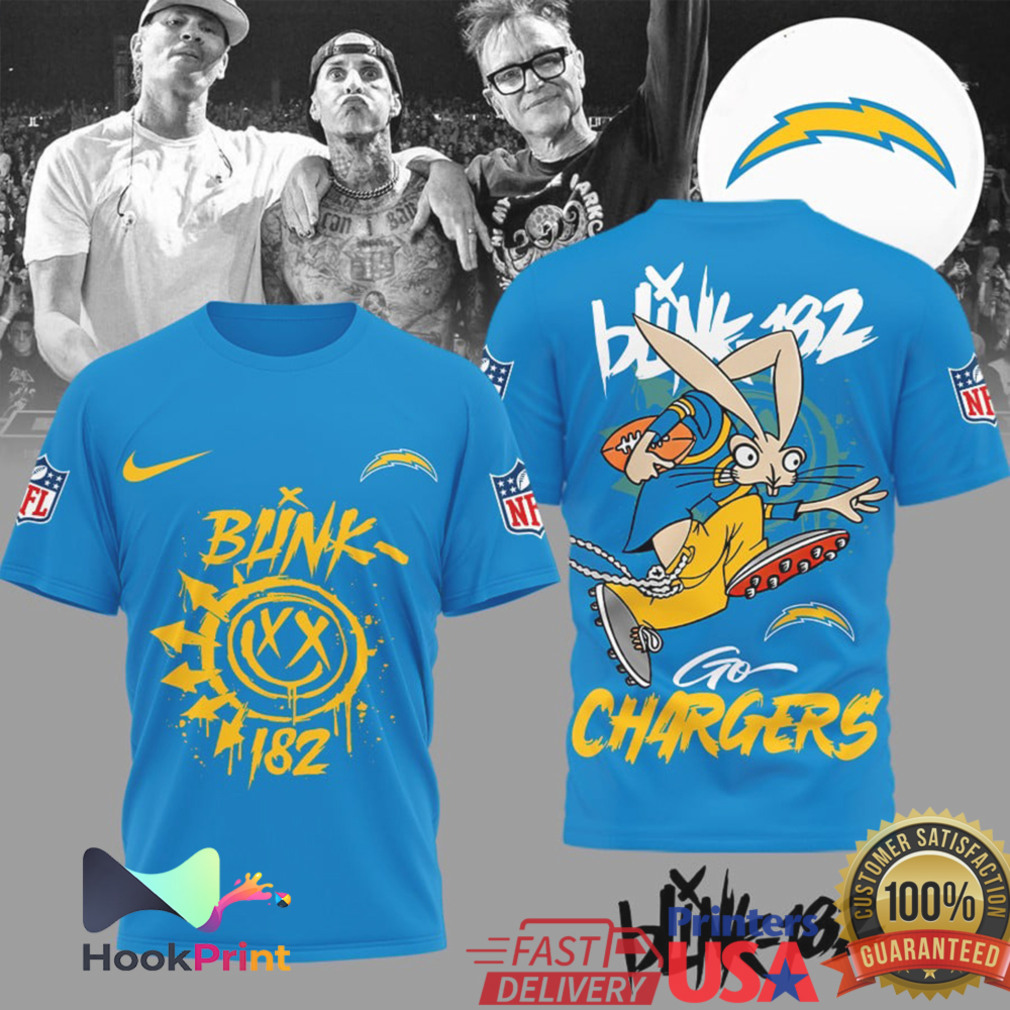 Blink 182 x Los Angeles Chargers Mashup Punk Rock NFL Fan T Shirt Blink 182 x Los Angeles Chargers Mashup Punk Rock NFL Fan T Shirt