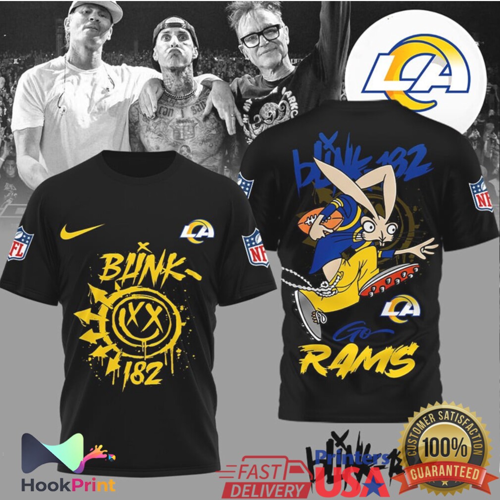 Blink 182 x Los Angeles Rams Mashup Punk Rock NFL Fan T Shirt Blink 182 x Los Angeles Rams Mashup Punk Rock NFL Fan T Shirt