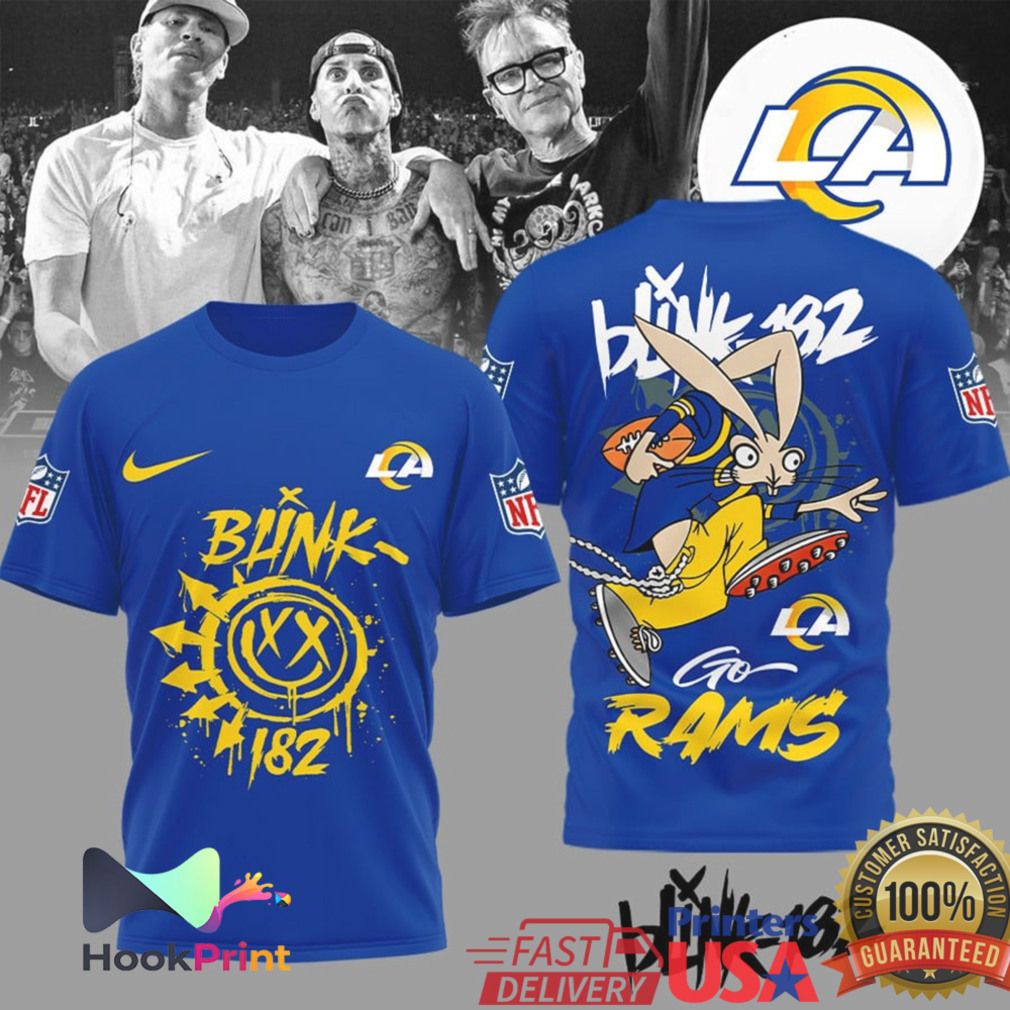 Blink 182 x Los Angeles Rams Mashup Punk Rock NFL Fan T Shirt Blink 182 x Los Angeles Rams Mashup Punk Rock NFL Fan T Shirt
