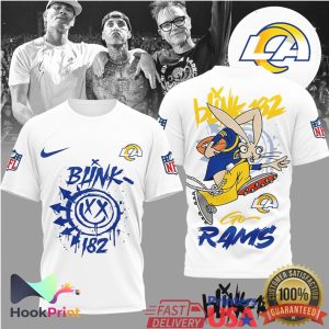 Blink 182 x Los Angeles Rams Mashup Punk Rock NFL Fan T Shirt