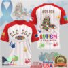 Texas Rangers MLB Autism Awareness 2026 Retro Pinstripe Puzzle Fans Men Women T Shirt Texas Rangers MLB Autism Awareness 2026 Retro Pinstripe Puzzle Fans Men Women T Shirt