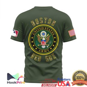 Boston Red Sox Military Appreciation Night US Army Olive T Shirt