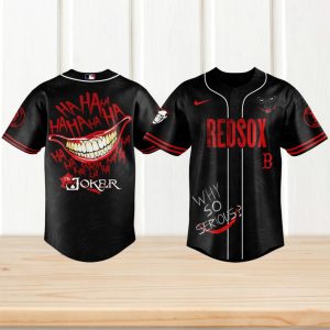 Boston Red Sox The Joker Why So Serious Black Baseball Jersey