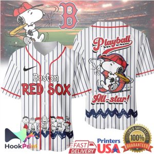 Boston Red Sox x Peanuts Snoopy Playball Baseball Jersey