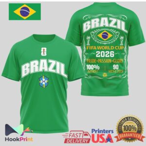 Brazil National Team FIFA World Cup 2026 Pride Passion Glory Men Women T Shirt