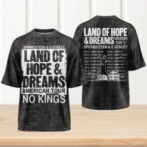 Bruce Springsteen Land of Hope and Dreams No Kings American Tour T Shirt