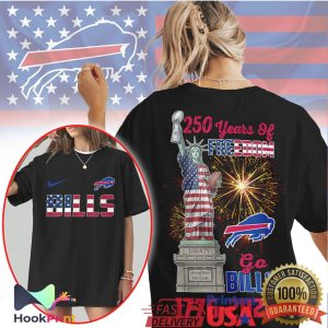Buffalo Bills 250 Years Of Freedom Statue of Liberty Patriotic NFL T Shirt