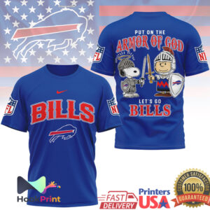 Buffalo Bills Armor of God Peanuts Snoopy Charlie Brown T Shirt