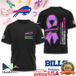 Buffalo Bills Crucial Catch We Believe In Miracles Cancer Awareness T Shirt