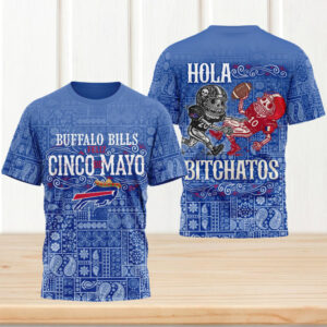 Buffalo Bills Feliz Cinco De Mayo Bitchatos Royal Blue Bandana T Shirt