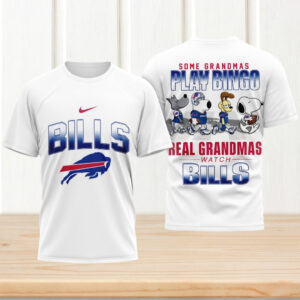 Buffalo Bills Grandma Football Real Grandmas Watch Bills Funny Gift T Shirt