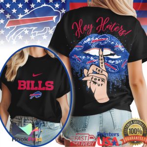 Buffalo Bills Hey Haters Shut Up Glitter Lips Nike Logo T Shirt