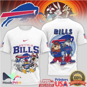 Buffalo Bills Looney Tunes Characters Vintage Style Football Fan T Shirt