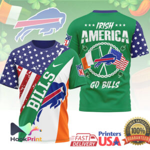 Buffalo Bills NFL Irish America St. Patrick’s Day Lucky Clover Football Fans T Shirt Buffalo Bills NFL Irish America St. Patrick’s Day Lucky Clover Football Fans T Shirt
