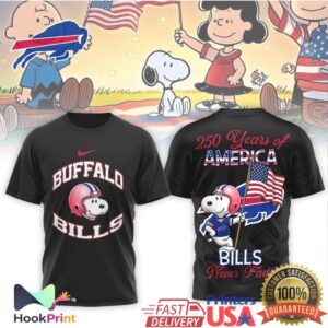 Buffalo Bills Snoopy Helmet 250 Years of America Never Fade Graphic Buffalo Bills Snoopy Helmet 250 Years of America Never Fade Graphic