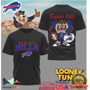 Buffalo Bills Taz Looney Tunes Custom Graphic Sports T Shirt