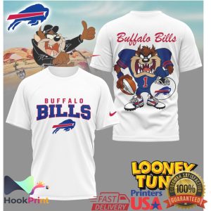 Buffalo Bills Taz Looney Tunes Custom Graphic Sports T Shirt