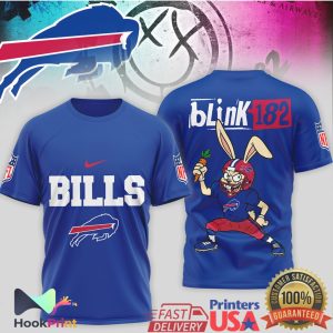 Buffalo Bills x Blink 182 Bunny Mashup NFL Graphic T Shirt