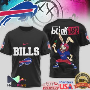 Buffalo Bills x Blink 182 Bunny Mashup NFL Graphic T Shirt