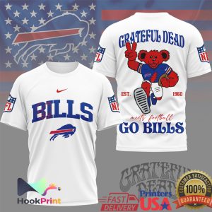 Buffalo Bills x Grateful Dead Dancing Bear NFL T Shirt
