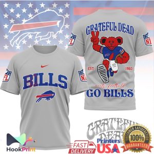 Buffalo Bills x Grateful Dead Dancing Bear NFL T Shirt