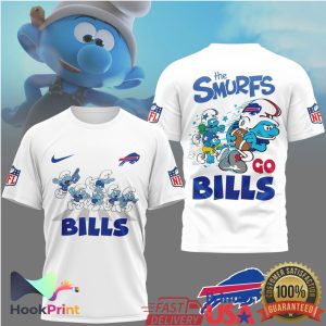 Buffalo Bills x The Smurfs Go Bills Abbey Road Funny NFL T Shirt