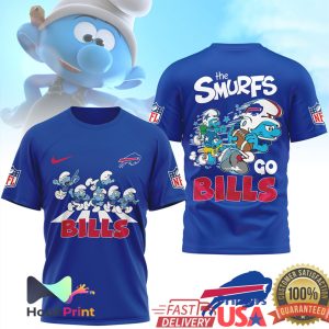 Buffalo Bills x The Smurfs Go Bills Abbey Road Funny NFL T Shirt