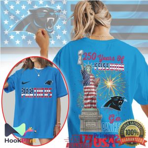 Carolina Panthers 250 Years Of Freedom Statue of Liberty Patriotic NFL T Shirt Carolina Panthers 250 Years Of Freedom Statue of Liberty Patriotic NFL T Shirt