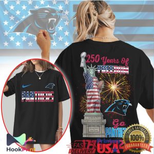 Carolina Panthers 250 Years Of Freedom Statue of Liberty Patriotic NFL T Shirt