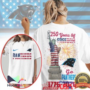 Carolina Panthers 250 Years Of Freedom Statue of Liberty Patriotic NFL T Shirt
