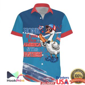 Carolina Panthers Honk If You Love America Goose Hawaiian Jersey