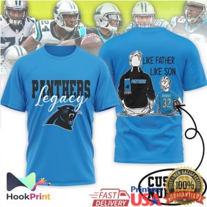 Carolina Panthers Legacy Like Father Like Son Daughter Football T Shirt Carolina Panthers Legacy Like Father Like Son Daughter Football T Shirt