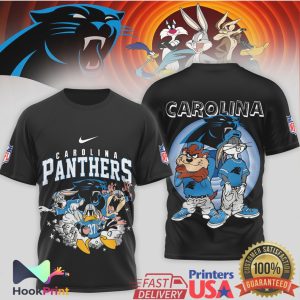 Carolina Panthers Looney Tunes Characters 90s Style Football Fan T Shirt Carolina Panthers Looney Tunes Characters 90s Style Football Fan T Shirt