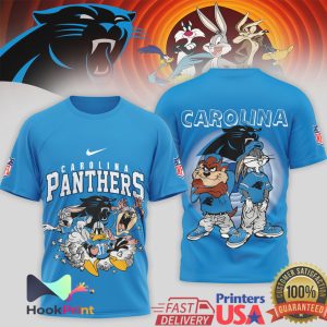 Carolina Panthers Looney Tunes Characters 90s Style Football Fan T Shirt