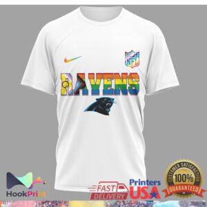 Carolina Panthers More Pride Less Prejudice Snoopy Rainbow 2026 T Shirt