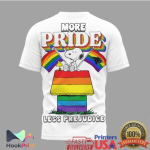 Carolina Panthers NFL More Pride Less Prejudice Snoopy Rainbow 2026 T Shirt