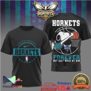 Charlotte Hornets Basketball Snoopy Forever 2026 T Shirt Charlotte Hornets Basketball Snoopy Forever 2026 T Shirt