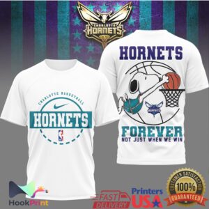 Charlotte Hornets Basketball Snoopy Forever 2026 T Shirt