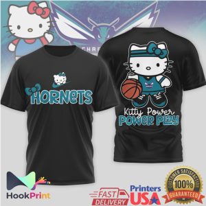 Charlotte Hornets x Hello Kitty Power Play Basketball T Shirt Charlotte Hornets x Hello Kitty Power Play Basketball T Shirt