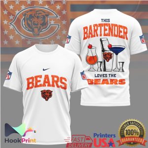 Chicago Bears Bartender NFL Football Bartending Fan Gift T Shirt