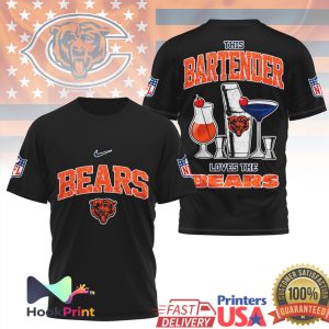 Chicago Bears Bartender NFL Football Bartending Fan Gift T Shirt