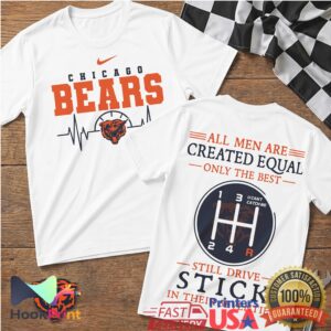 Chicago Bears Football Heartbeat Manual Gear Shift Sports Fan Gift Men Women T Shirt