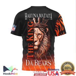 Chicago Bears Hakuna Matata The King Da Bears Lion Graphic T Shirt Chicago Bears Hakuna Matata The King Da Bears Lion Graphic T Shirt