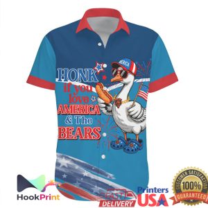 Chicago Bears Honk If You Love America Goose Hawaiian Jersey