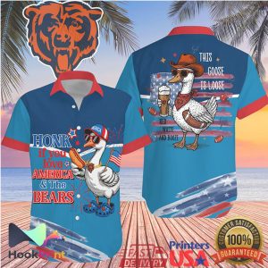 Chicago Bears Honk If You Love America Goose Hawaiian Jersey