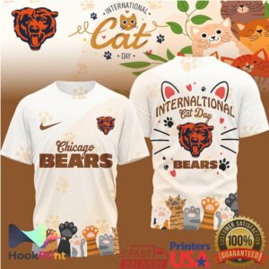 Chicago Bears International Cat Day 2026 Retro Style Fan Apparel Men Women T Shirt Chicago Bears International Cat Day 2026 Retro Style Fan Apparel Men Women T Shirt