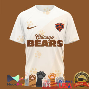 Chicago Bears International Cat Day 2026 Retro Style Fan Apparel Men Women T Shirt