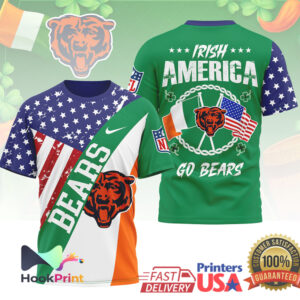 Chicago Bears Irish America St. Patrick’s Day 2026 Vintage Fan Apparel T Shirt Chicago Bears Irish America St. Patrick’s Day 2026 Vintage Fan Apparel T Shirt