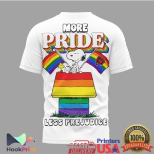 Chicago Bears NFL More Pride Less Prejudice Snoopy Rainbow 2026 T Shirt
